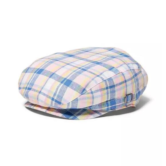 JANIE AND JACK Pastel Plaid Newsboy Paperboy Cap Hat Preppy - Sz 2T to 3 - NWT - Picture 1 of 3